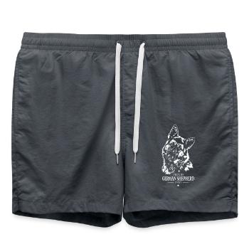 German Shepherd Dad Dogs Dog Wilsigns - Swim Trunks - anthracite - Front - AI Model Male 185 light (185cm)