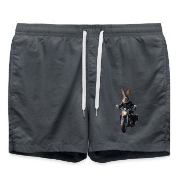 Lapin Motard - Short de bain - charbon - Devant - AI Model Male 185 light (185cm)
