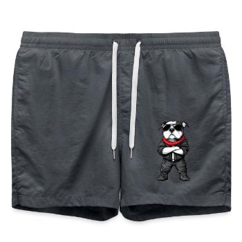 Bande dessinée de chien du Staffordshire - Short de bain - charbon - Devant - AI Model Male 185 light (185cm)