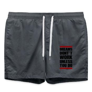 dreams dont work 01 - Badeshorts - Anthrazit - Vorne - AI Model Male 185 light (185cm)
