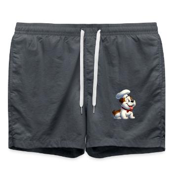 bouledogue anglais 4 - Short de bain - charbon - Devant - AI Model Male 185 light (185cm)