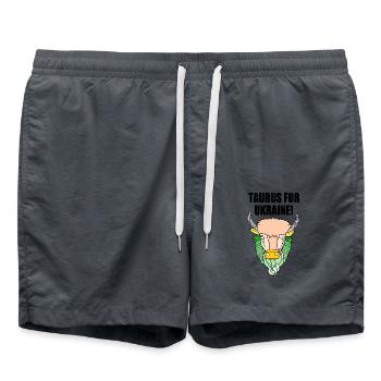 Taurus for ukraine - Badeshorts - Anthrazit - Vorne - AI Model Male 185 light (185cm)