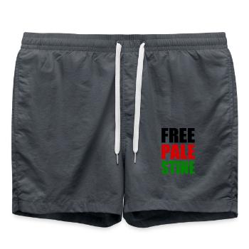 Free palestine - Badeshorts - Anthrazit - Vorne - AI Model Male 185 light (185cm)