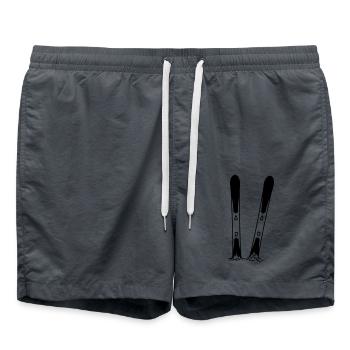 2 ski im schnee urlaub sport bretter fahren winter - Short de bain - charbon - Devant - AI Model Male 185 light (185cm)