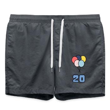 20. 20 ANS. 20e ANNIVERSAIRE. ANNIVERSAIRE 20 ANS. - Short de bain - charbon - Devant - AI Model Male 185 light (185cm)