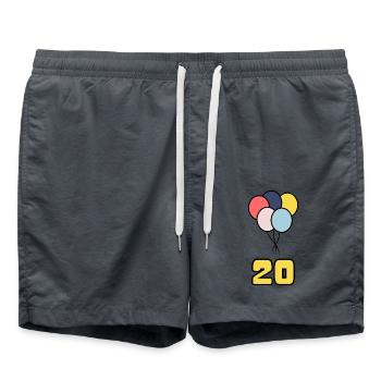 20. 20 ANS. 20e ANNIVERSAIRE. ANNIVERSAIRE 20 ANS. - Short de bain - charbon - Devant - AI Model Male 185 light (185cm)