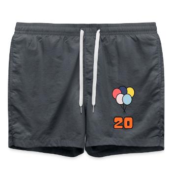 20. 20 YEARS. 20th ANNIVERSARY. 20TH ANNIVERSARY. - Swim Trunks - anthracite - Front - AI Model Male 185 light (185cm)