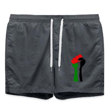 Free palestine - Swim Trunks - anthracite - Front - AI Model Male 185 light (185cm)