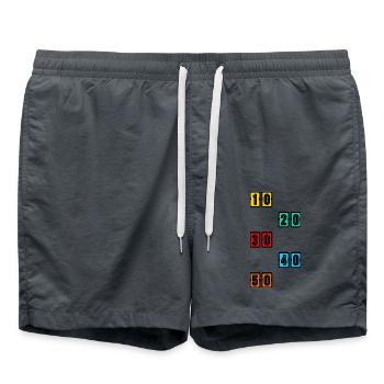 ALLES GUTE ZUM GEBURTSTAG. ALLES GUTE ZUM GEBURTSTAG. JAHRESTAG. - Badeshorts - Anthrazit - Vorne - AI Model Male 185 light (185cm)