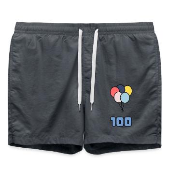 100. 100 ANS. 100e ANNIVERSAIRE. ANNIVERSAIRE 100 - Short de bain - charbon - Devant - AI Model Male 185 light (185cm)