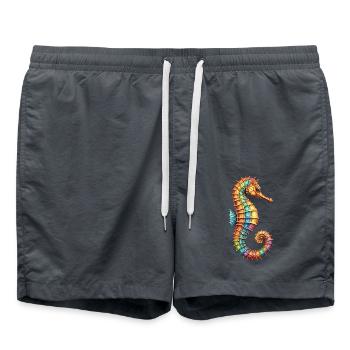 Pretty decorative seahorse - Swim Trunks - anthracite - Front - AI Model Male 185 light (185cm)