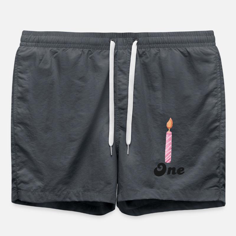 1st Anniversary Candle - Swim Trunks - anthracite