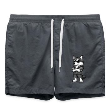 Husky Chien Cool - Short de bain - charbon - Devant - AI Model Male 185 light (185cm)