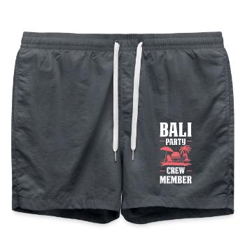Equipe de fête à Bali - Short de bain - charbon - Devant - AI Model Male 185 light (185cm)