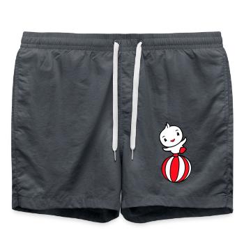 Duck Stands Balanced Ball Circus Trick Beach Ball - Swim Trunks - anthracite - Front - AI Model Male 185 light (185cm)