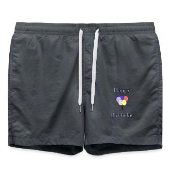 ALLES GUTE ZUM GEBURTSTAG. ALLES GUTE ZUM GEBURTSTAG. JAHRESTAG. - Badeshorts - Anthrazit - Vorne - AI Model Male 185 light (185cm)