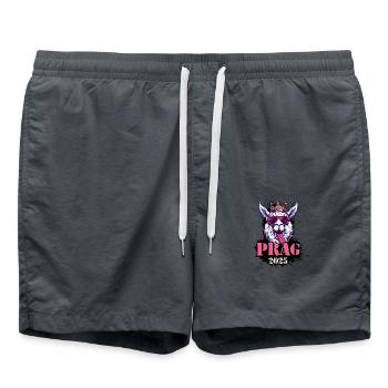 Prague 2025 Alpaca - Swim Trunks - anthracite - Front - AI Model Male 185 light (185cm)
