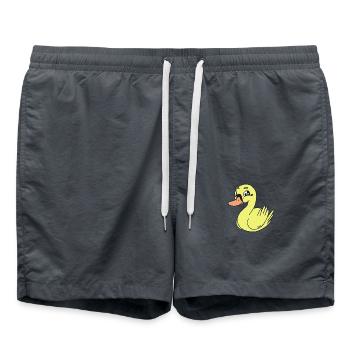 Ente Enten Kinder Kind Baby - Badeshorts - Anthrazit - Vorne - AI Model Male 185 light (185cm)