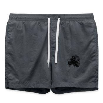 Rennsport Motorrad Geländefahrt Splash Style - Badeshorts - Anthrazit - Vorne - AI Model Male 185 light (185cm)