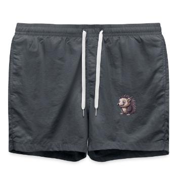 Hérisson souriant mignon pour vous - Short de bain - charbon - Devant - AI Model Male 185 light (185cm)