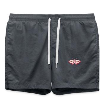Adorable Pink Kawaii Moth - Swim Trunks - anthracite - Front - AI Model Male 185 light (185cm)