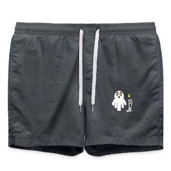 Halloween Ghost Ghost Kids Kid Girl Boy - Swim Trunks - anthracite - Front - AI Model Male 185 light (185cm)