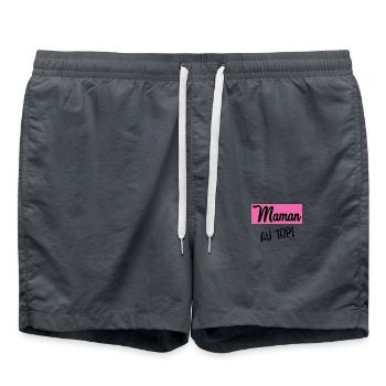 HAPPY MOTHER'S DAY. MOM. MOTHER'S DAY - Swim Trunks - anthracite - Front - AI Model Male 185 light (185cm)