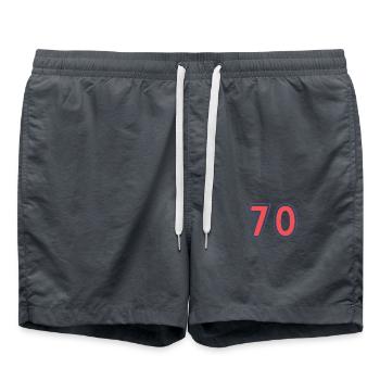 70. 70 ANS. 70e ANNIVERSAIRE. ANNIVERSAIRE 70 ANS. - Short de bain - charbon - Devant - AI Model Male 185 light (185cm)