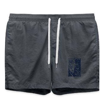 Drachenepos im Sternenrahmen - Badeshorts - Anthrazit - Vorne - AI Model Male 185 light (185cm)