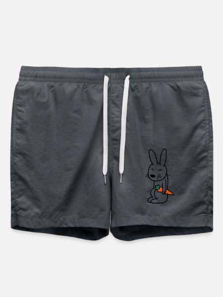 bunny_with_carrot - Badeshorts - Anthrazit