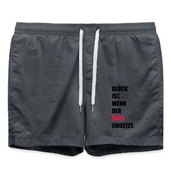 Musik - Badeshorts - Anthrazit - Vorne - AI Model Male 185 light (185cm)