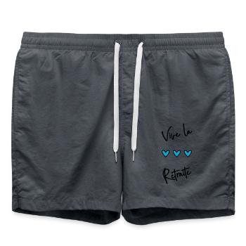RETRAITE. BONNE RETRAITE. JOYEUSE RETRAITE - Short de bain - charbon - Devant - AI Model Male 185 light (185cm)