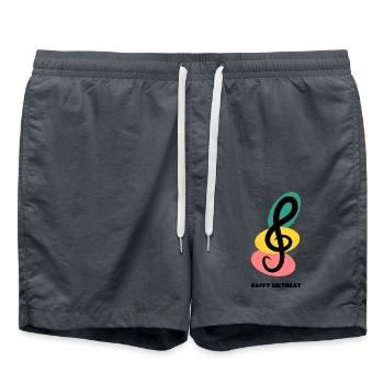 JAHRESTAG. ALLES GUTE ZUM GEBURTSTAG!. ALLES GUTE ZUM GEBURTSTAG!. - Badeshorts - Anthrazit - Vorne - AI Model Male 185 light (185cm)