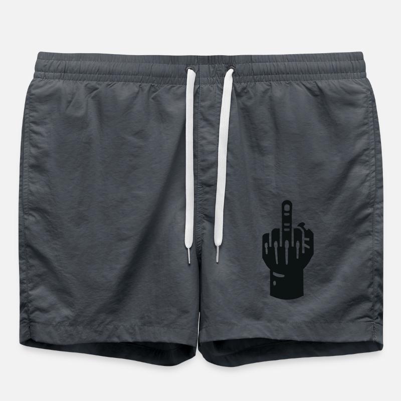 Middle Finger Hand - Swim Trunks - anthracite