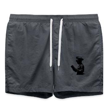 Azubi Bäcker und Hobbykoch Silhouette Portrait - Badeshorts - Anthrazit - Vorne - AI Model Male 185 light (185cm)