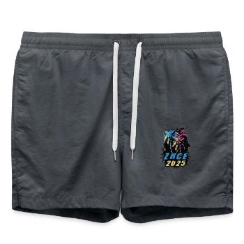 Zrce 2025 Vacances Palmiers Coloré - Short de bain - charbon - Devant - AI Model Male 185 light (185cm)