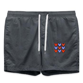 VALENTINSTAG. Junggesellinnenabschied. ICH LIEBE DICH. ICH LIEBE DICH. LIEBE - Badeshorts - Anthrazit - Vorne - AI Model Male 185 light (185cm)