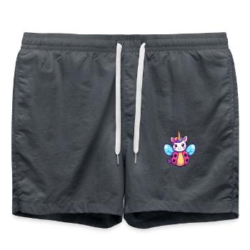 Einhornmarienkäfer - Badeshorts - Anthrazit - Vorne - AI Model Male 185 light (185cm)
