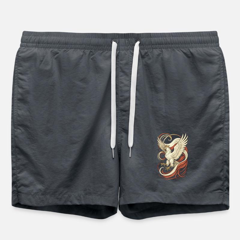 Drapeau épique de l’aigle polonais, cadeau - Short de bain - charbon
