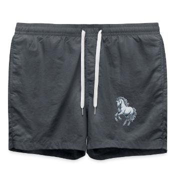 Pferd - Badeshorts - Anthrazit - Vorne - AI Model Male 185 light (185cm)
