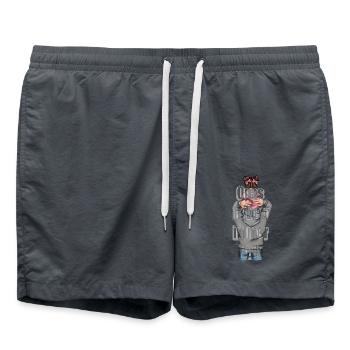 Les grands-pères ont toujours le temps petite-fille - Short de bain - charbon - Devant - AI Model Male 185 light (185cm)