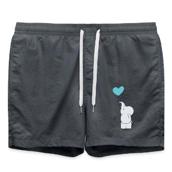 Eléphant avec ballon - Short de bain - charbon - Devant - AI Model Male 185 light (185cm)