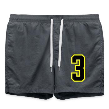 Justaucorps à 3 chiffres - Short de bain - charbon - Devant - AI Model Male 185 light (185cm)