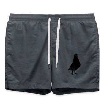 Soyez comme une colombe *** sur tout - Short de bain - charbon - Devant - AI Model Male 185 light (185cm)