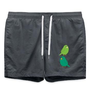Budgie 2fold - Swim Trunks - anthracite - Front - AI Model Male 185 light (185cm)