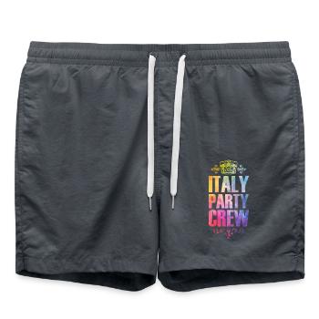 Italie Fête Équipe Vacances colorées - Short de bain - charbon - Devant - AI Model Male 185 light (185cm)