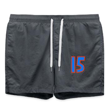 15. 15 ANS. 15e ANNIVERSAIRE. ANNIVERSAIRE 15 ANS. - Short de bain - charbon - Devant - AI Model Male 185 light (185cm)