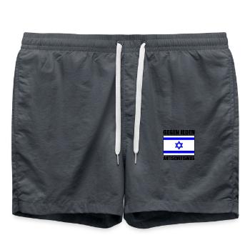 Gegen jeden antisemitismus - Badeshorts - Anthrazit - Vorne - AI Model Male 185 light (185cm)