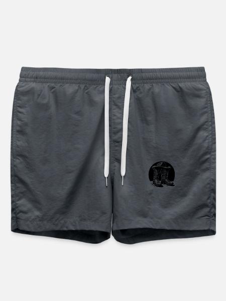 Stetson og Boots Western Country Line Dance - Badeshorts - charcoal