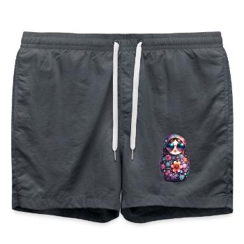 Matrjoschka cool Sonnenbrille Geschenk - Badeshorts - Anthrazit - Vorne - AI Model Male 185 light (185cm)
